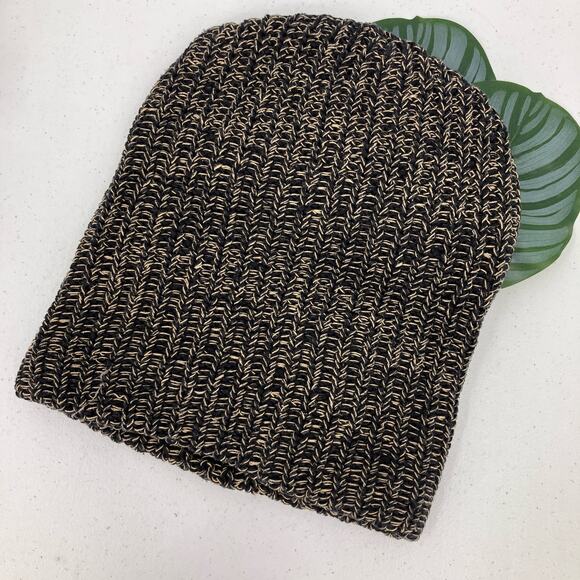 Love Your Melon Black White Marled Minnesota Knitting Mills Winter Beanie Hat - Picture 3 of 4